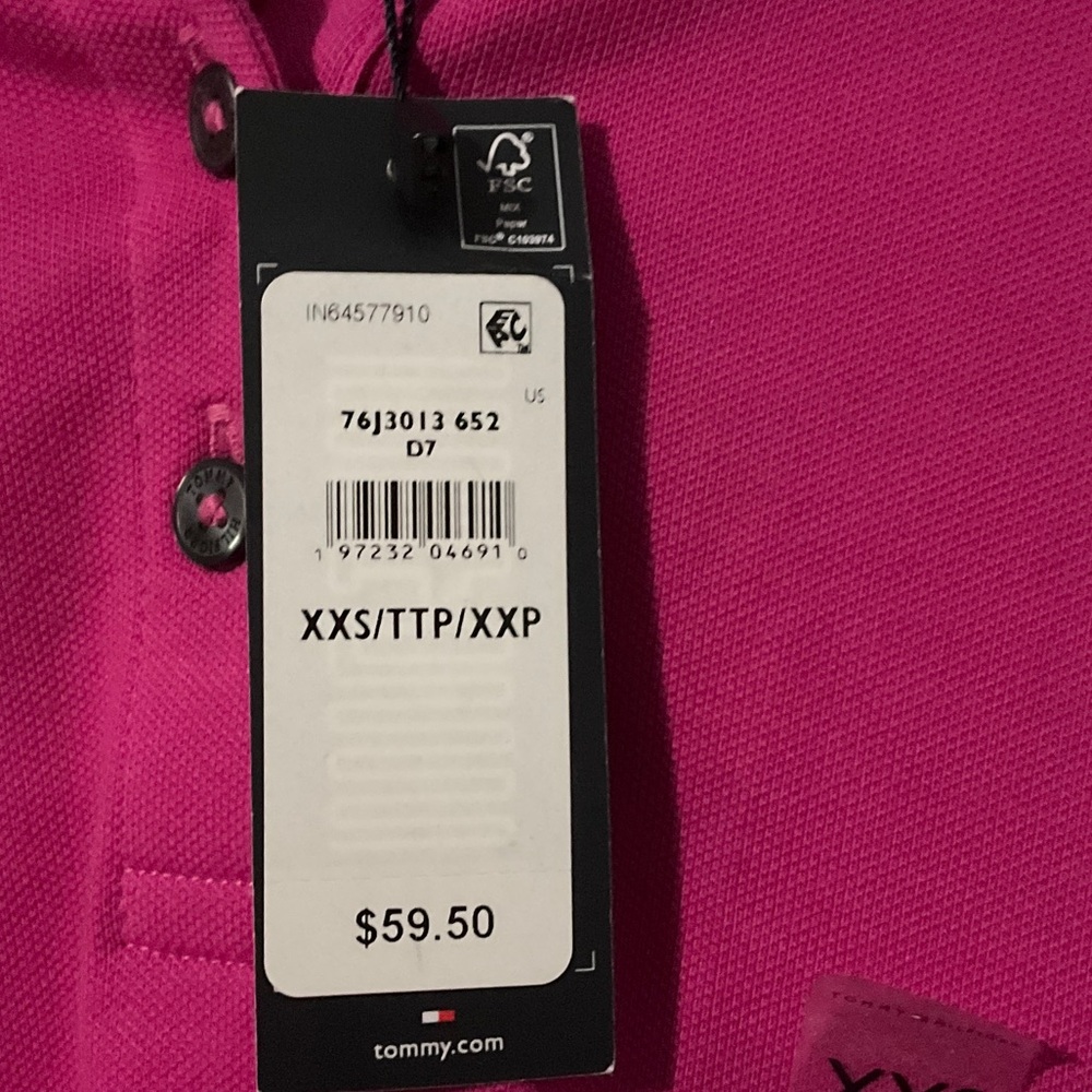 Tommy‎ Hilfiger Women's Fuchsia Button Down Shirt - Picture 2 of 2